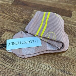 lucky honey - the emmie smiley face crew sock